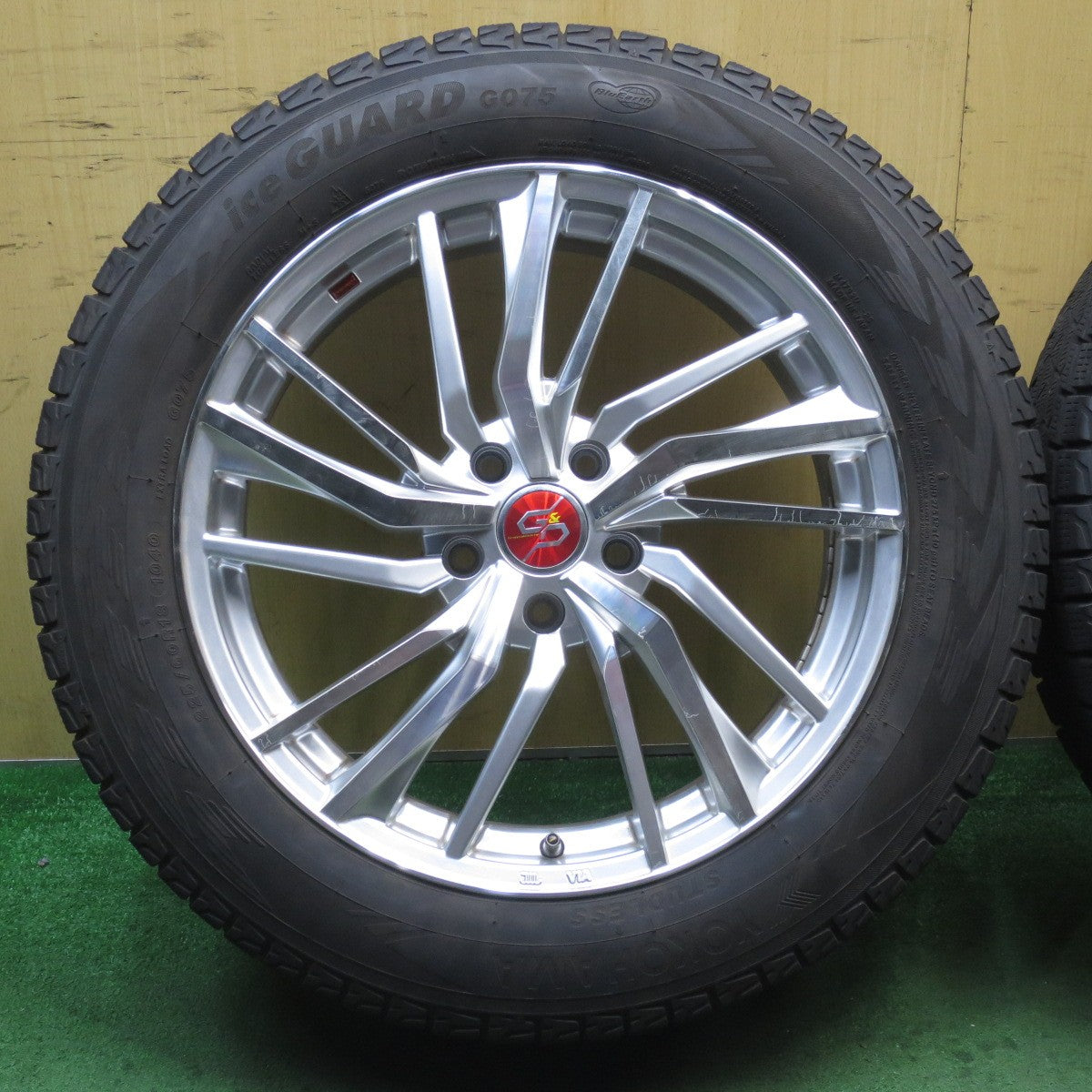 バリ溝！21年！9分★スタッドレス 225/60R18 ヨコハマ アイスガード G075 プレミックス ドルチェ 3x5 Grappa＆Dolche 18インチ PCD114.3/5H★5081102NJス
