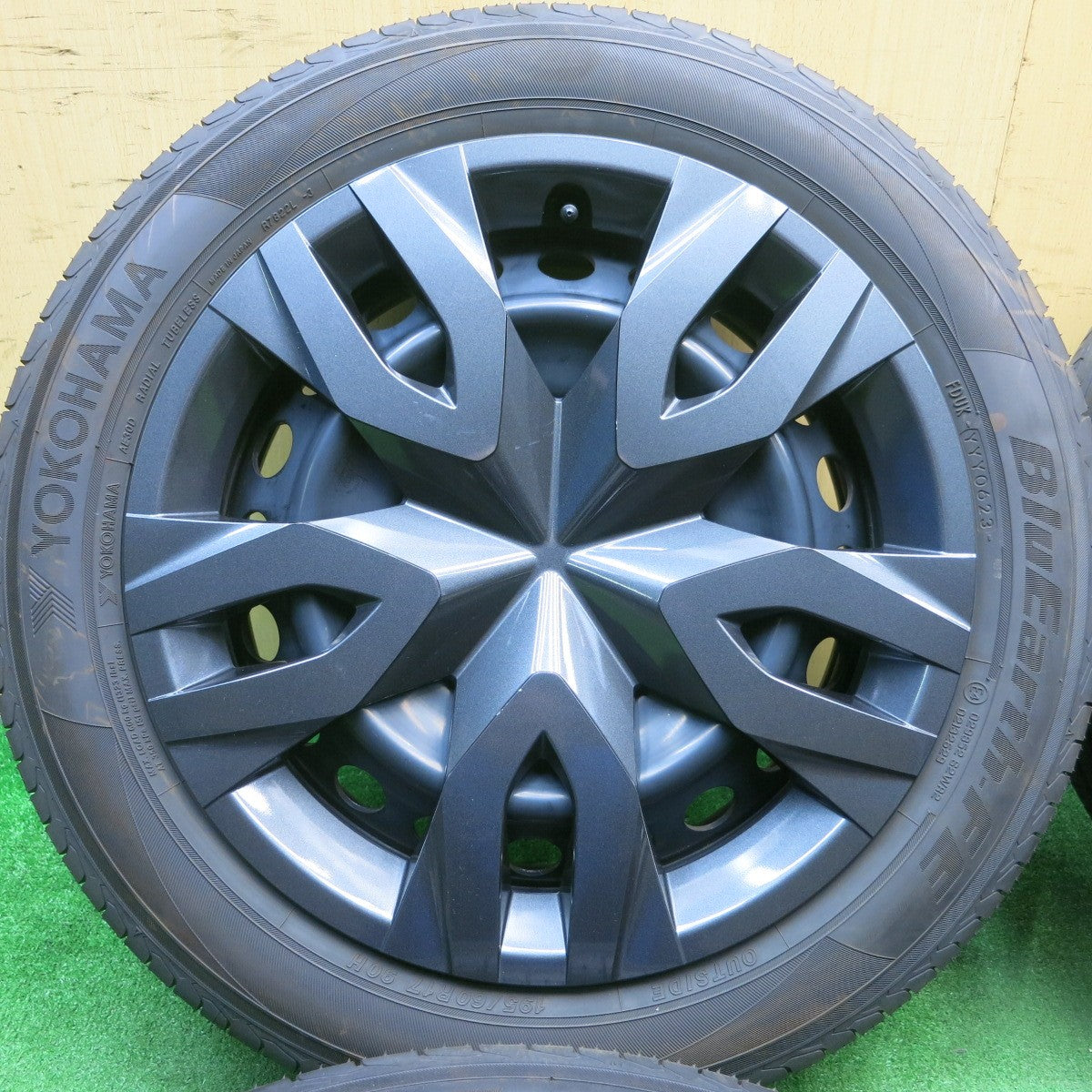 バリ溝！23年！キレイ！ほぼ10分★トヨタ 60系 プリウス 純正 スチール 195/60R17 ヨコハマ BluEarth-FE AE30D 17インチ PCD114.3/5H★5050204AKノ