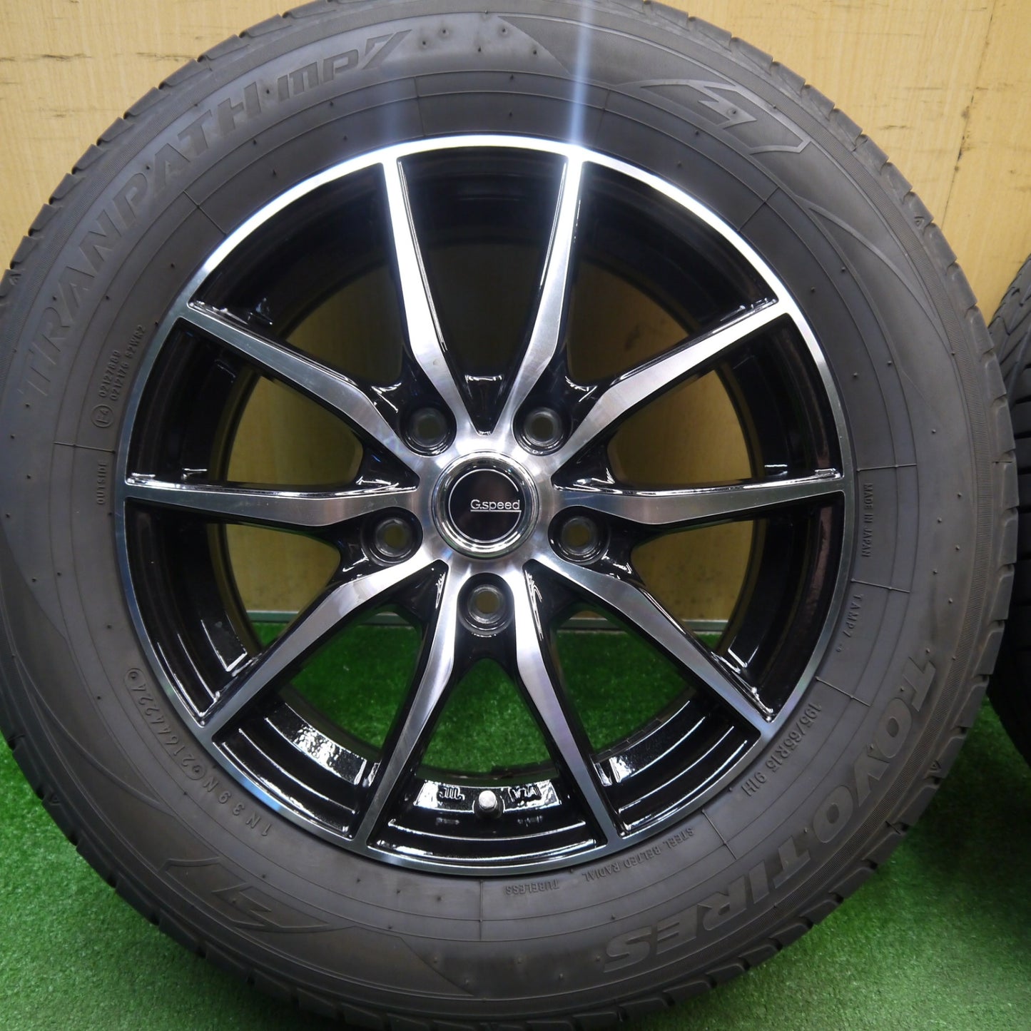 バリ溝！24年！9.5分★195/65R15 トーヨー トランパス MP7 G.speed Gスピード 15インチ PCD114.3/5H★6022005Hノ