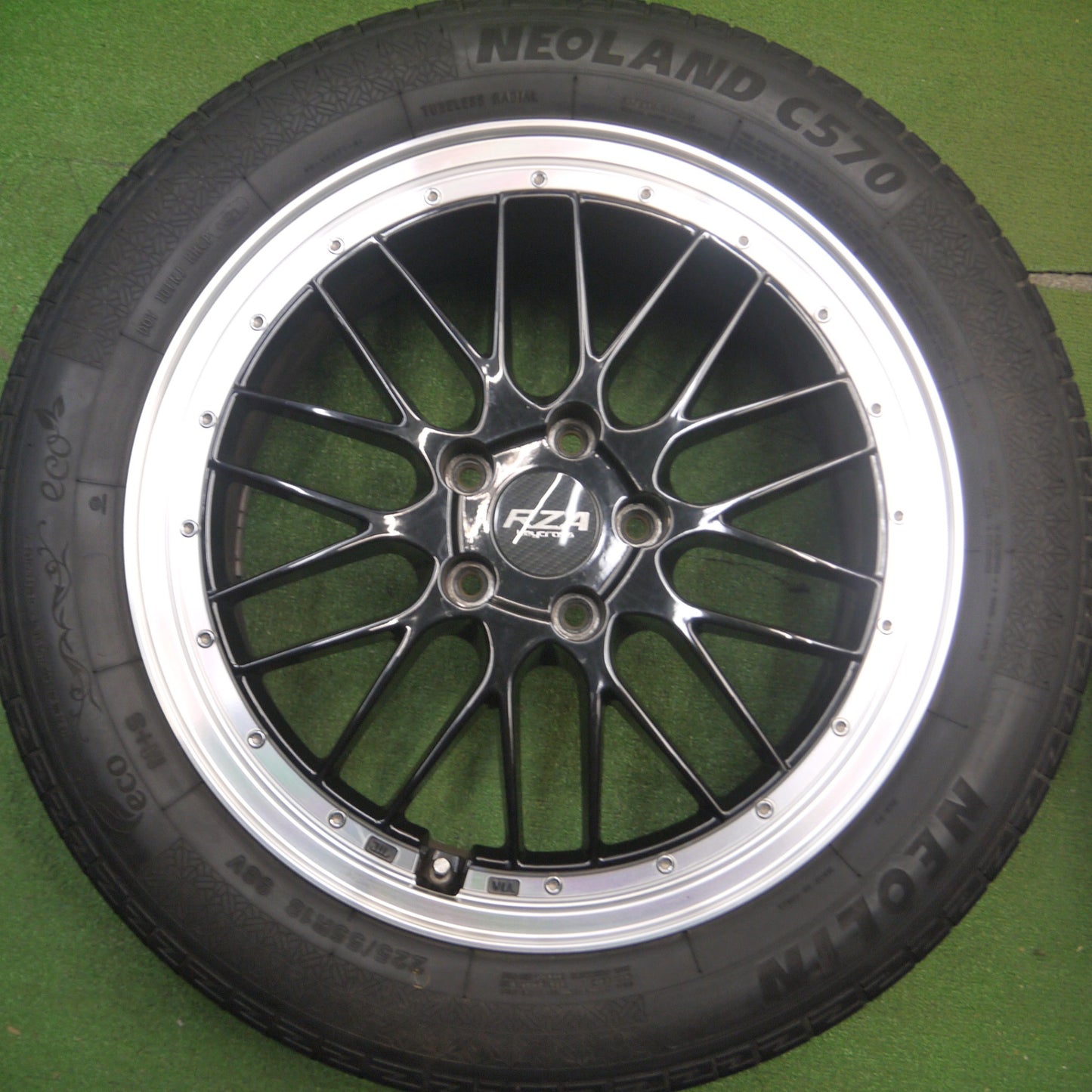 [送料無料] キレイ！21年★Leycross REZERVA RZA 225/55R18 ネオリン NEOLAND C570 レイクロス 18インチ PCD114.3/5H★5030304Hノ