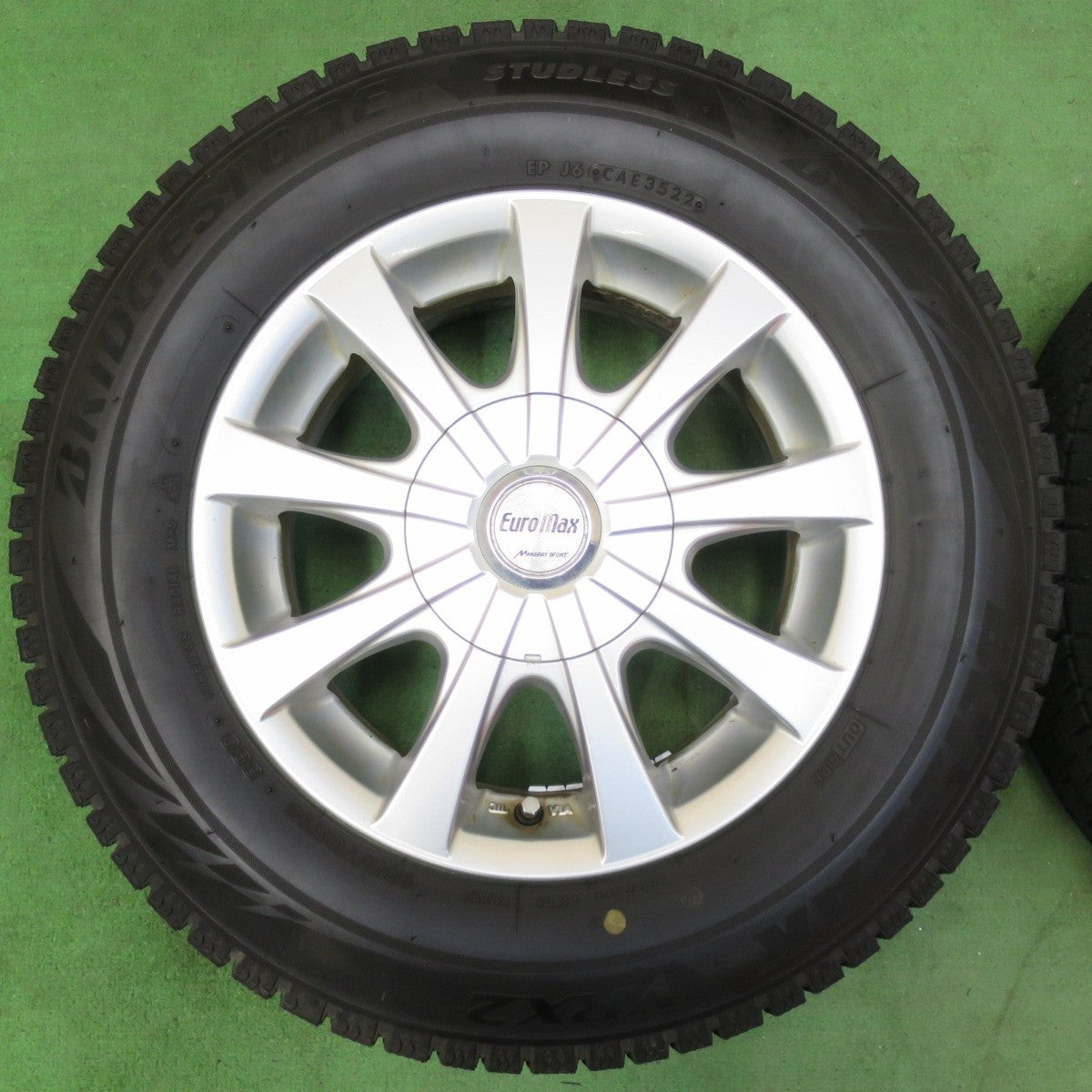 バリ溝！22年！8.5分★スタッドレス 185/70R14 ブリヂストン ブリザック VRX2 EuroMax MANARAY SPORT 14インチ PCD100/4H 5H マルチ★5011109イス