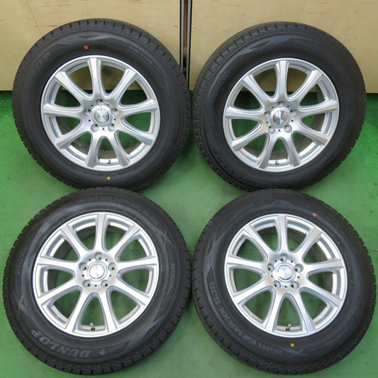 バリ溝！21年！キレイ！9.5分★スタッドレス 225/65R17 ダンロップ ウインターマックス SJ8+ DUFACT デュファクト 17インチ PCD114.3/5H★5032008イス