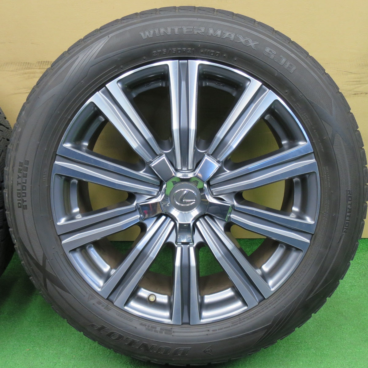センサー付！バリ溝！9分★レクサス LX 570 純正 275/50R21 スタッドレス ダンロップ ウインターマックス SJ8 21インチ PCD150/5H★6041204NKス