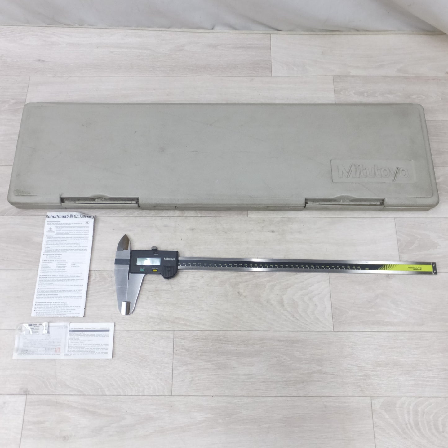 [送料無料] 美品◆ミツトヨ デジタル ノギス CD-45C 450mm ABS デジマチック キャリパ 長尺タイプ ケース付き 測定器◆