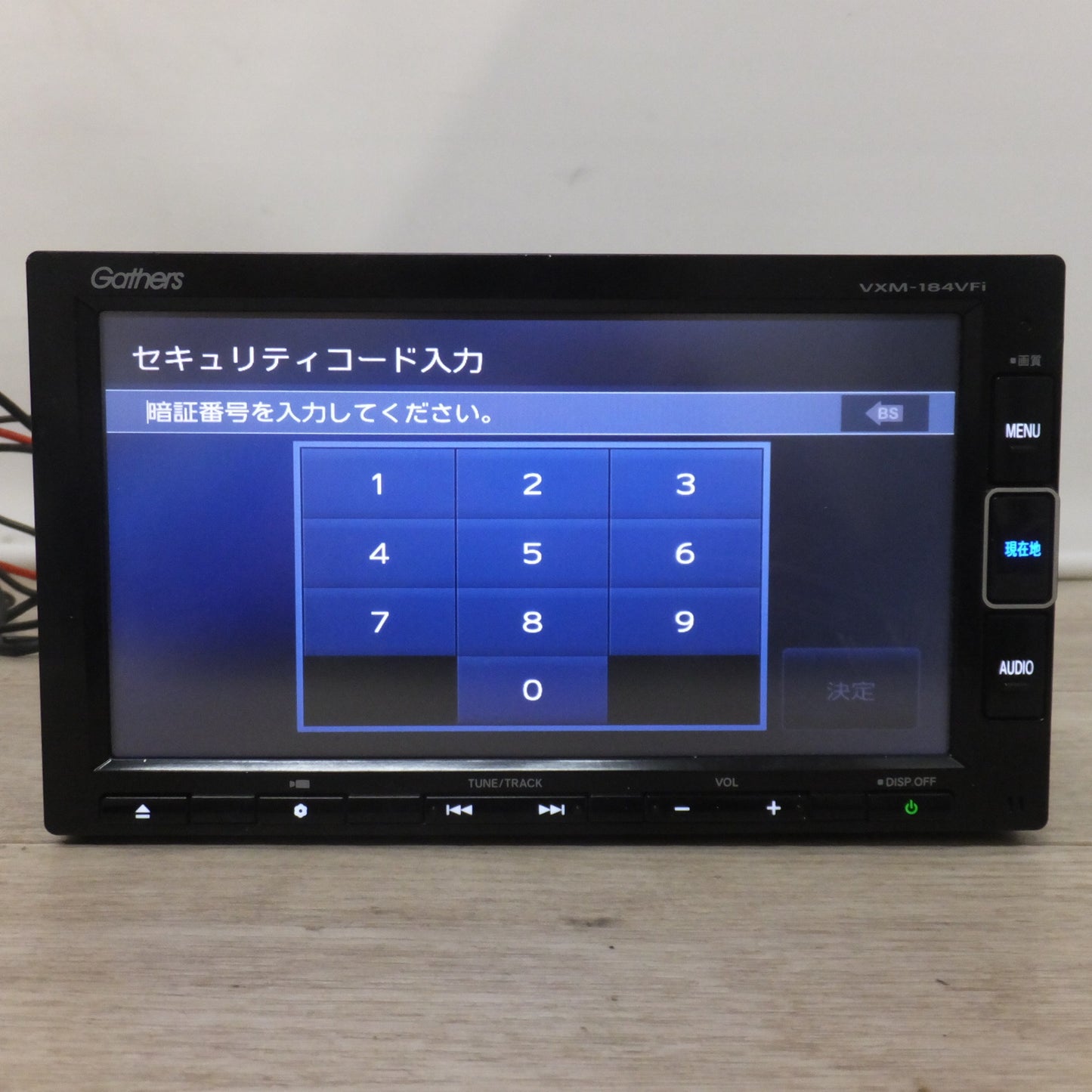[送料無料] 現状品★ケンウッド製 ホンダ 純正 ベーシックインターナビ Gathers VXM-184VFI セキュリティロック品[47]★