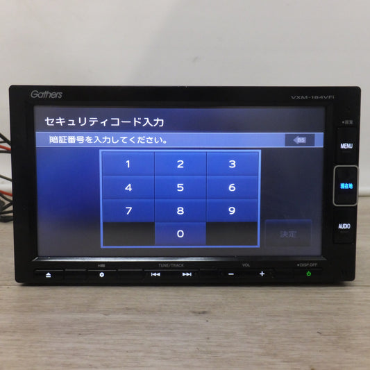 [送料無料] 現状品★ケンウッド製 ホンダ 純正 ベーシックインターナビ Gathers VXM-184VFI セキュリティロック品[47]★