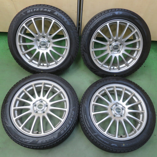 バリ溝！24年！キレイ！9.5分◎インプレッサ 等 205/50R17 スタッドレス ブリヂストン ブリザック VRX3 ECO FORME SE-12 エコフォルム 17インチ PCD100/5H◎6102005イス