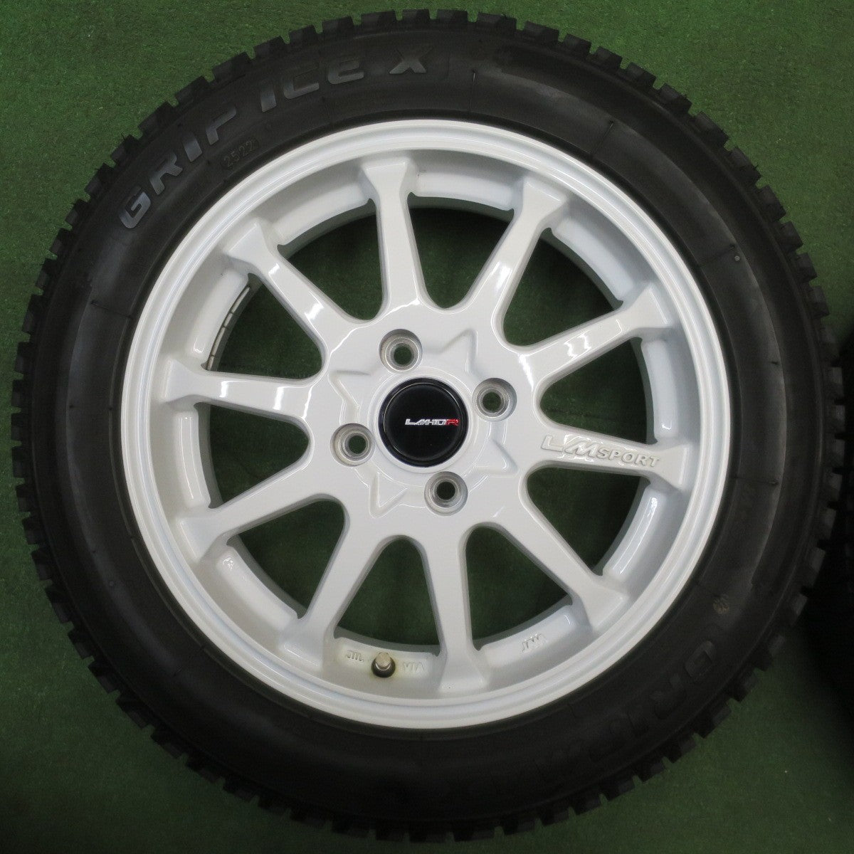バリ溝！22年！キレイ！9.5分以上★スタッドレス 165/65R15 グリップマックス グリップアイス X LM SPORT LM-10R LMスポーツ 15インチ PCD100/4H★6021801NJス