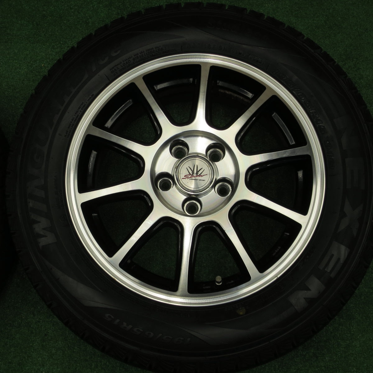 バリ溝！22年！9.5分★プリウス 等 LOXARNY SPORT 195/65R15 スタッドレス ネクセン ウィンガード アイス ロクサーニ スポーツ 15インチ PCD100/5H★5121305NKス