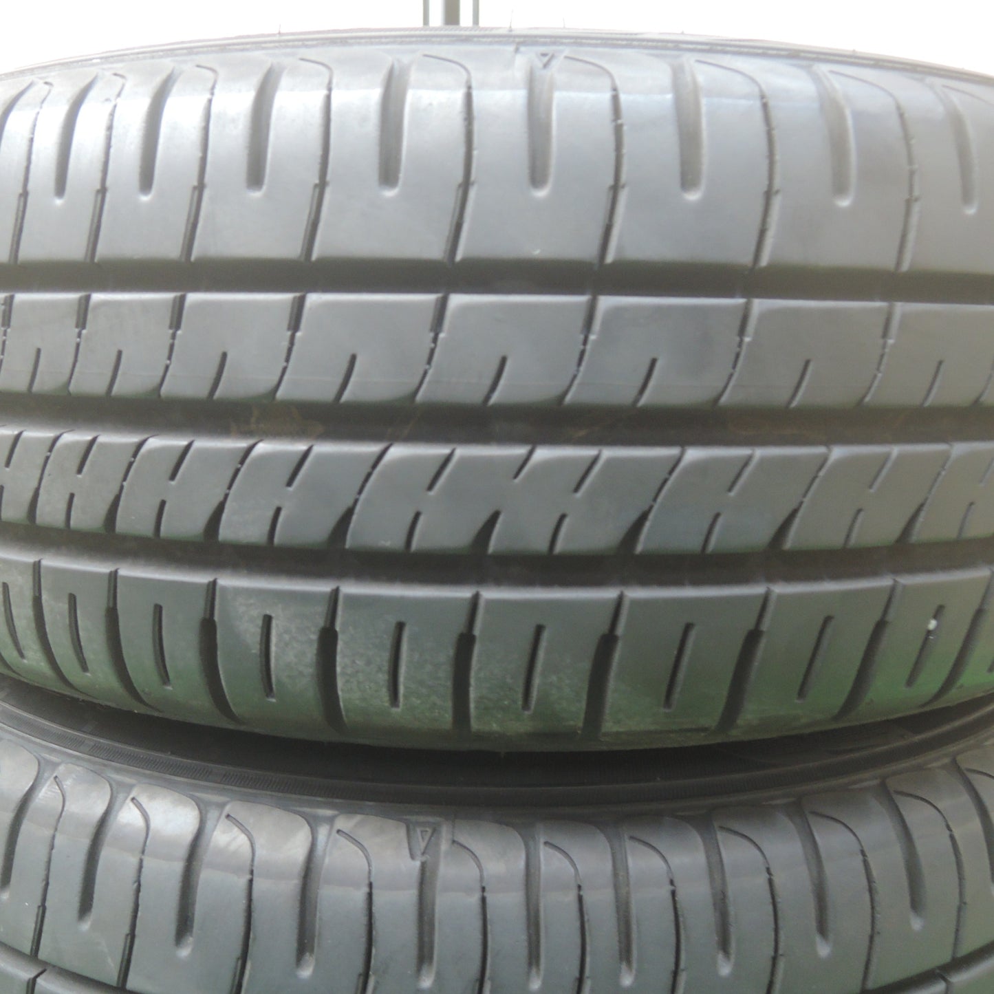 *送料無料* バリ溝！21年！9.5分★ホンダ フィット 純正 スチール 185/60R15 ダンロップ エナセーブ EC204 15インチ PCD100/4H★4042801KMノ
