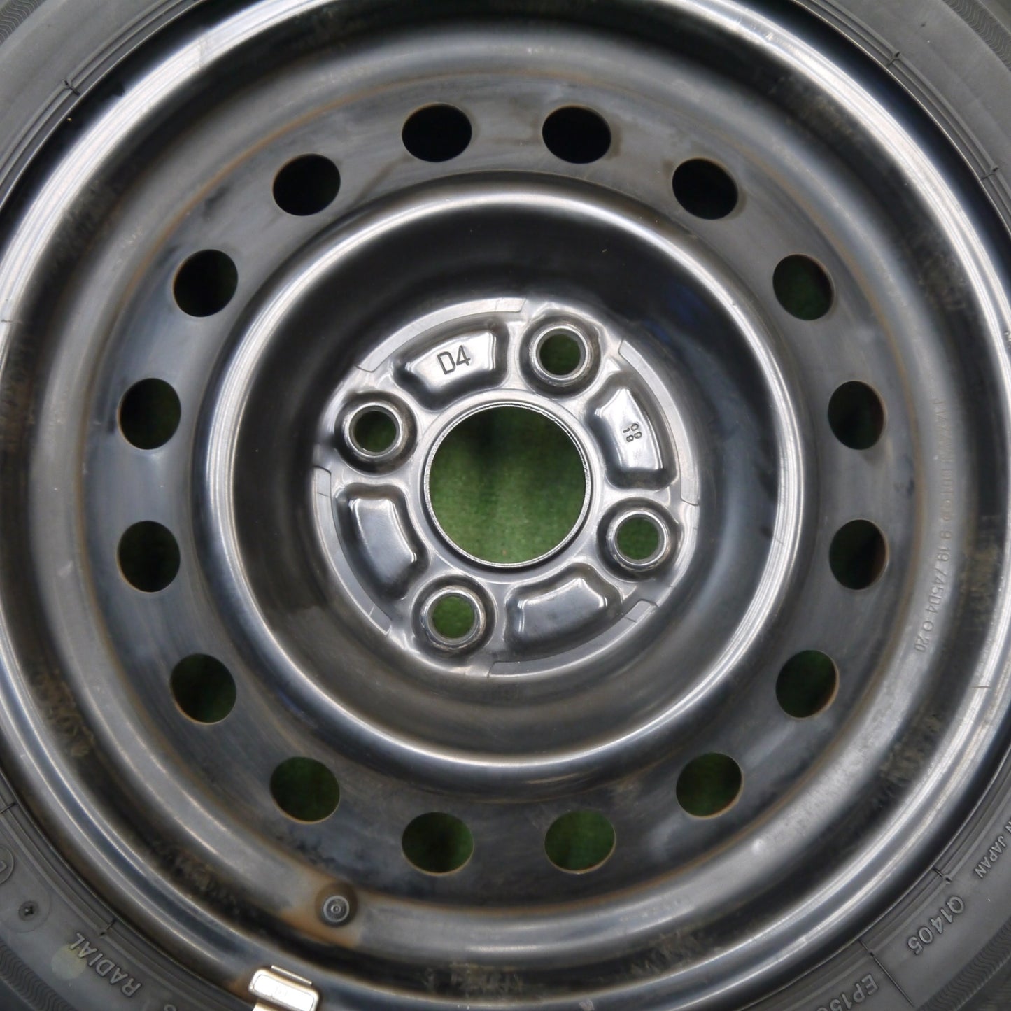 4本価格★スズキ ラパン 純正 スチール 155/65R14 ブリヂストン エコピア EP150 14インチ PCD100/4H★6040104Hノ