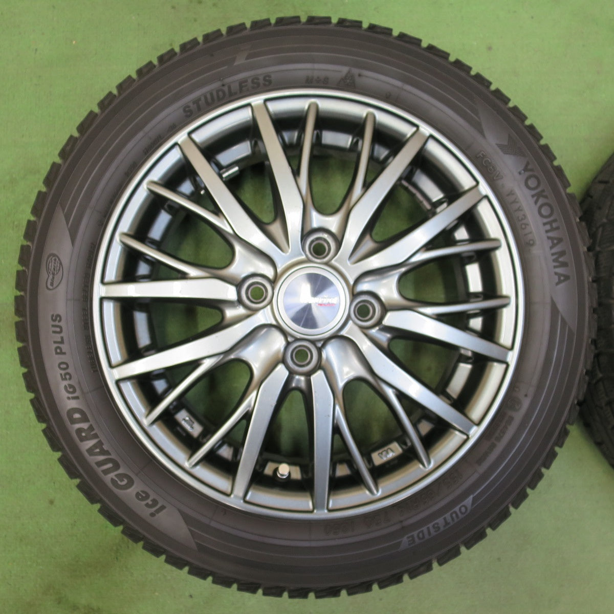 バリ溝！8.5分★スタッドレス 155/65R14 ヨコハマ アイスガード iG50 プラス ravrion RM01 ラブリオン 14インチ PCD100/4H★5082906イス