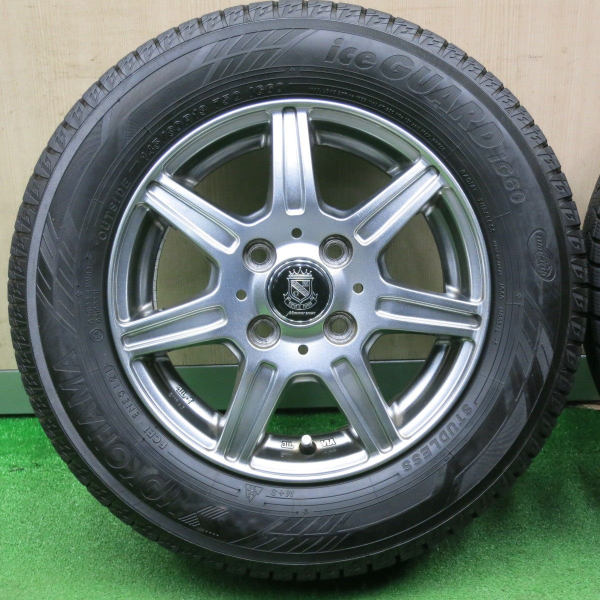 [送料無料] バリ溝！21年！9分★スタッドレス 145/80R13 ヨコハマ アイスガード iG60 MANARAY SPORT マナレイ スポーツ 13インチ PCD100/4H★5010703NJス