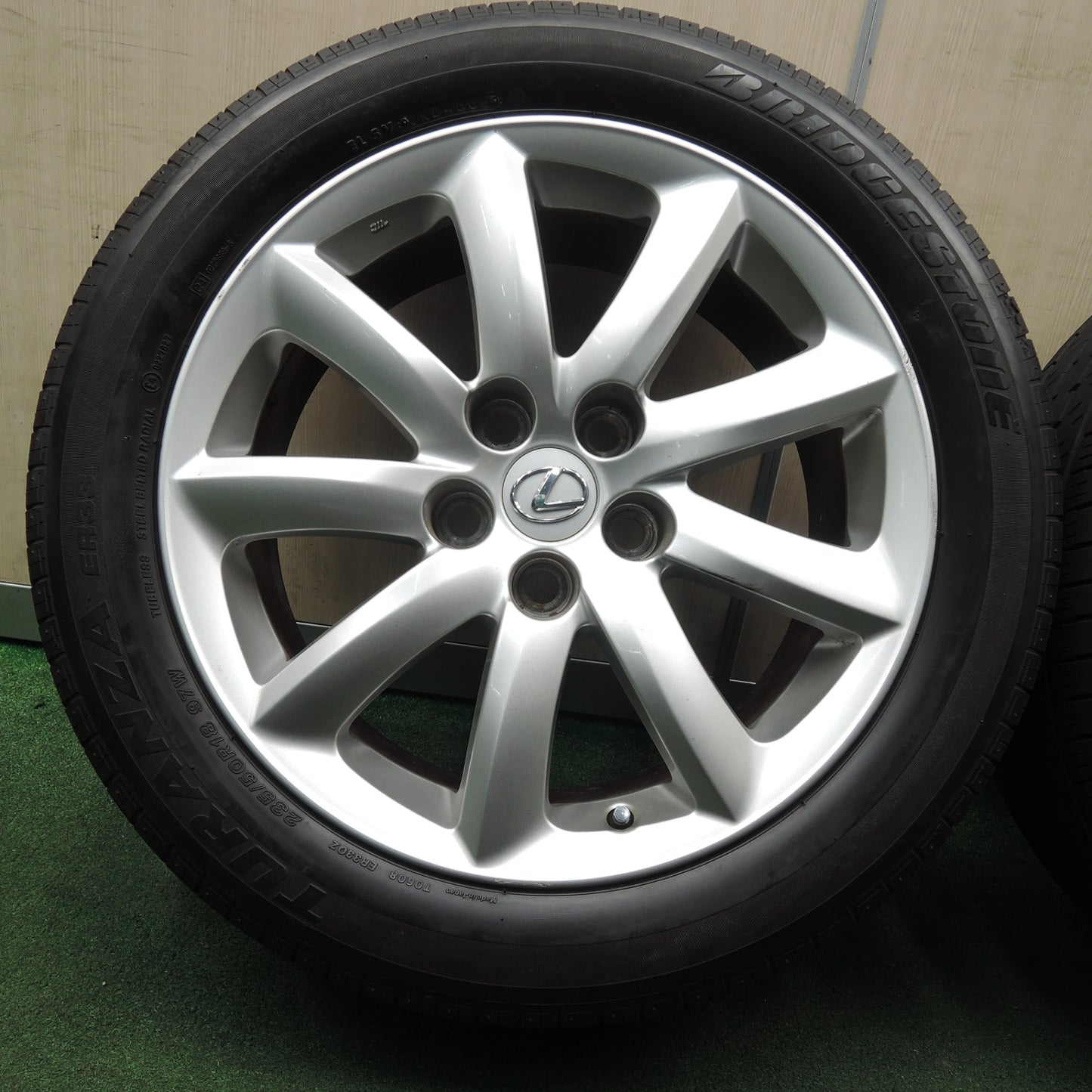 *送料無料* 4本価格★レクサス LS460 LS600 純正 235/50R18 ブリヂストン トランザ ER33 18インチ PCD120/5H★4030704NJノ