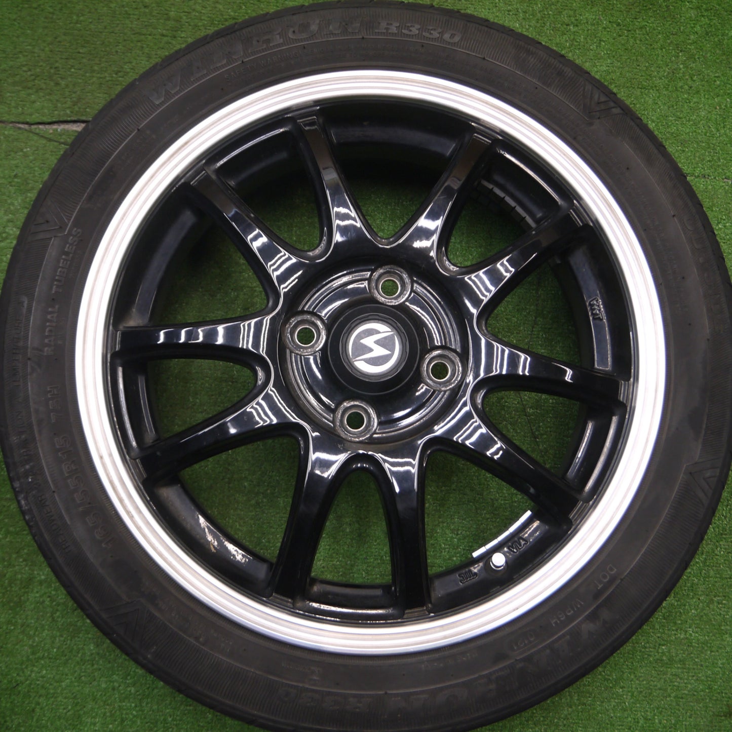 [送料無料] 4本価格！21年★S-HOLD 165/55R15 ダンロップ エナセーブ EC300+ ウィンラン R330 S-5V 軽自動車 タント N-BOX 等 PCD100/4H★4121308Hノ
