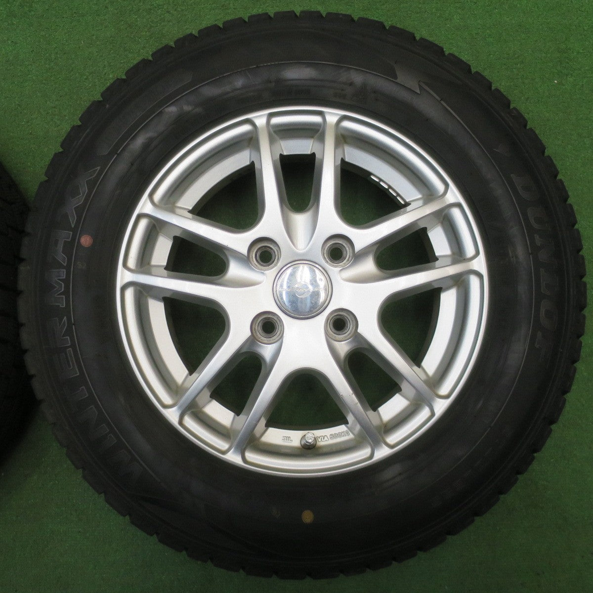 バリ溝！23年！9.5分★スタッドレス 155/80R13 ダンロップ ウインターマックス WM02 ENERGY LINE エナジーライン 13インチ PCD100/4H★6020502NJス