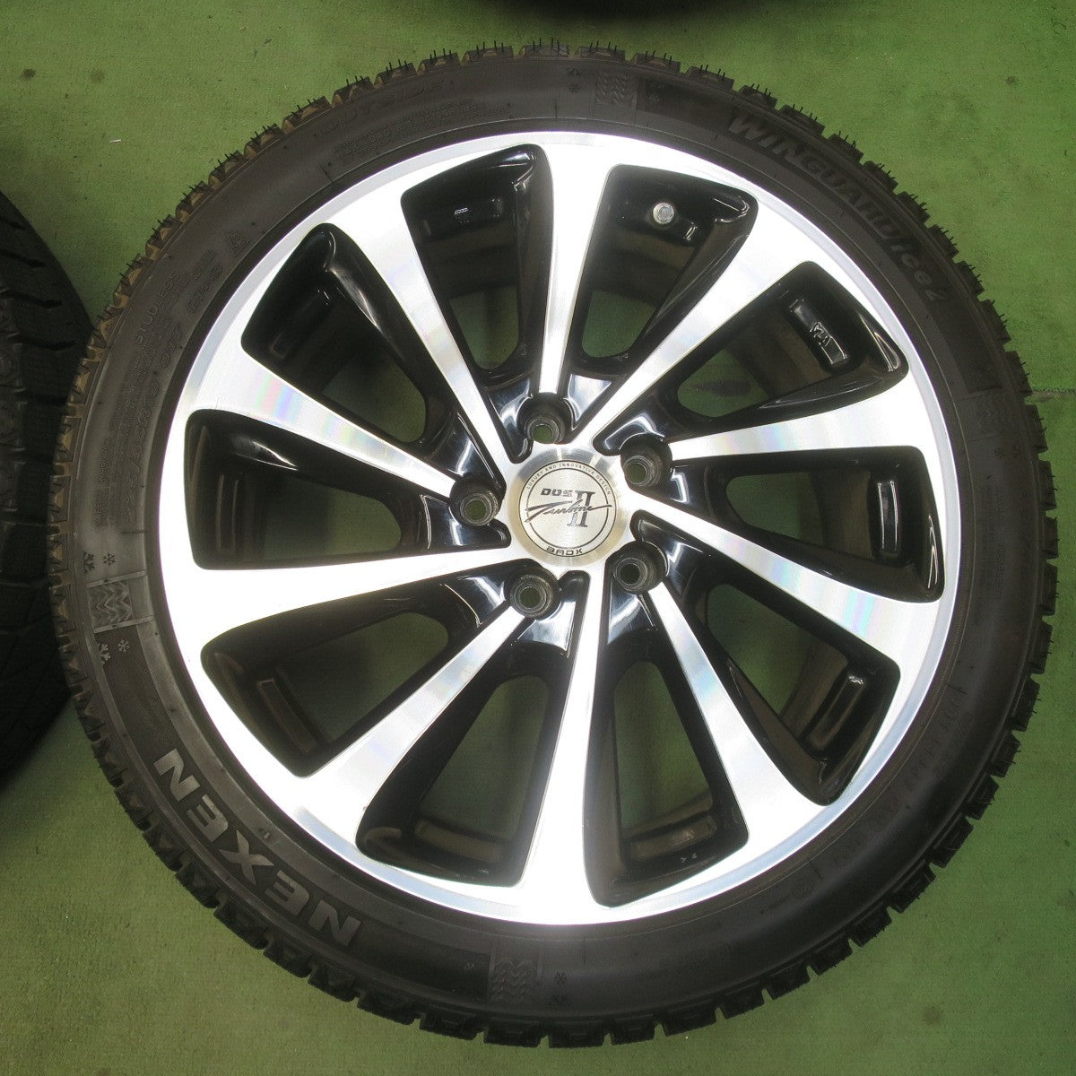 バリ溝！24年！9.5分★スタッドレス 225/45R18 ネクセン ウィンガード アイス2 BADX D.O.S. TURBINE Ⅱ DOS 18インチ PCD114.3/5H★6051303イス