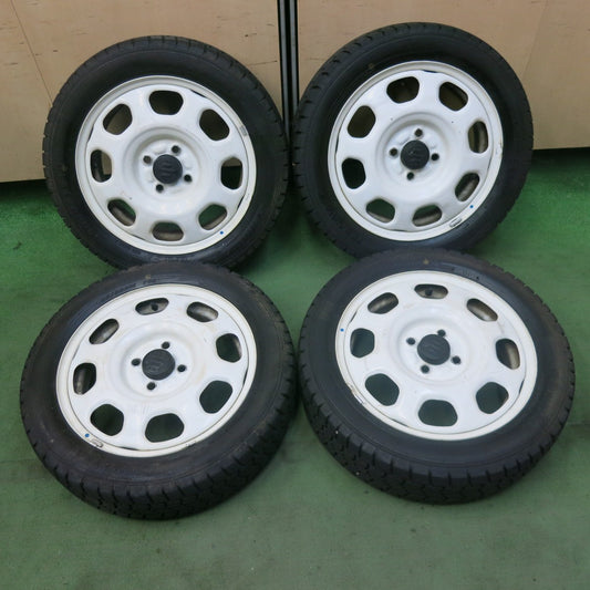 バリ溝！9分★スズキ ハスラー 純正 スチール 165/60R15 スタッドレス グッドイヤー アイスナビ7 15インチ PCD100/4H★5100401SKス