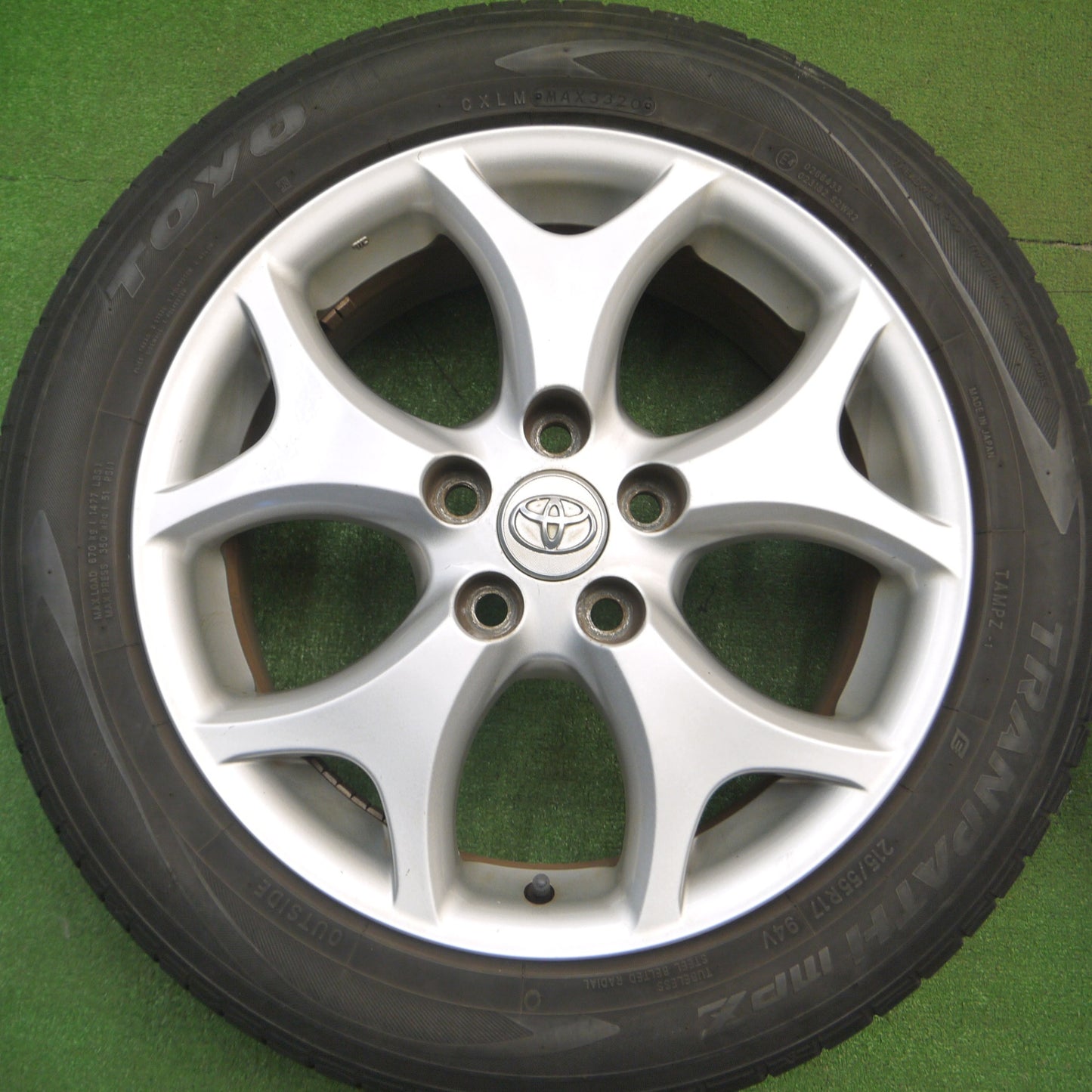 [送料無料] 4本価格★トヨタ 50系 エスティマ 純正 215/55R17 トーヨー トランパス MPZ 17インチ PCD114.3/5H★5012705Hノ
