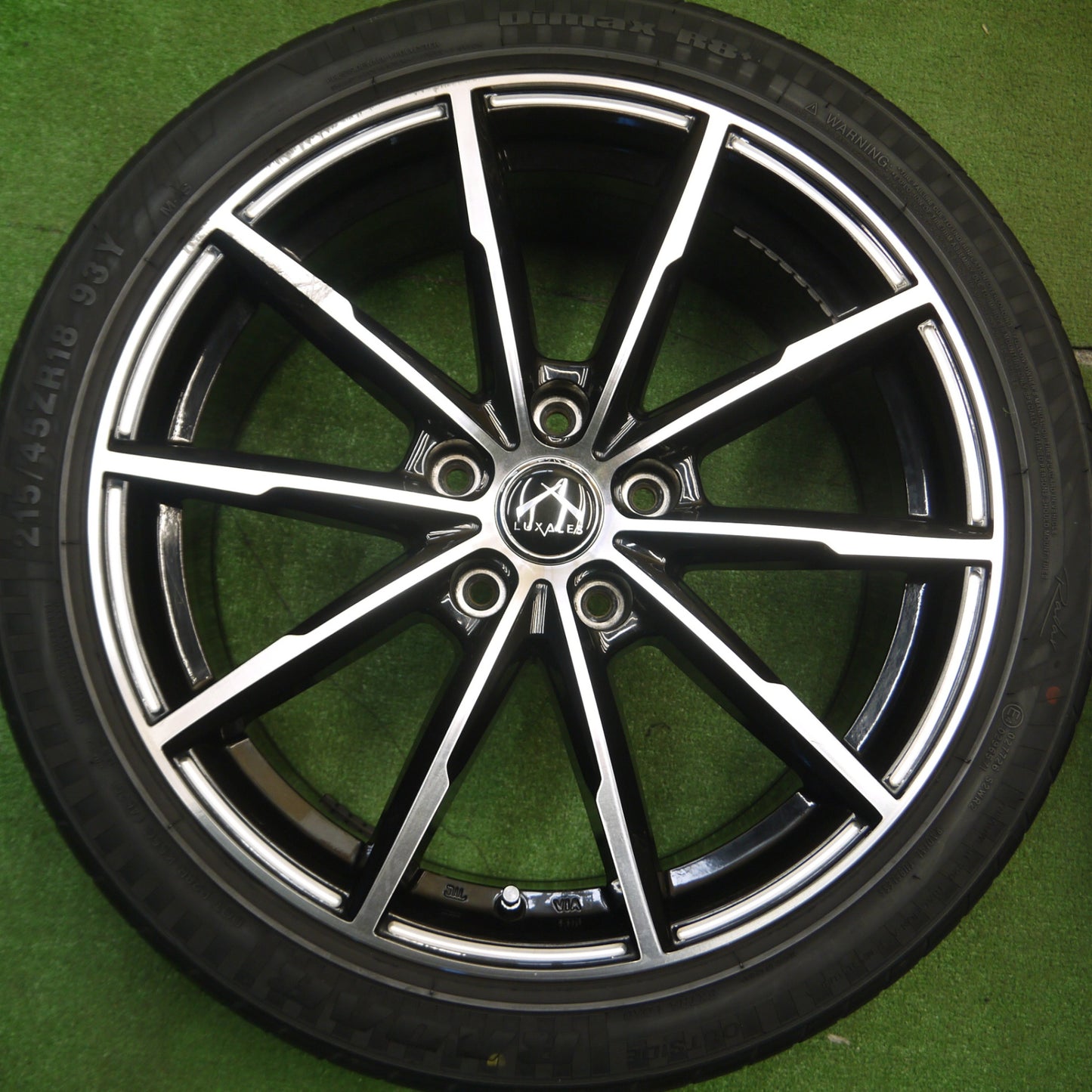 [送料無料] 4本価格★LUXALES PW-X2 215/45R18 レーダー Dimax R8+ ラグザレス 18インチ PCD114.3/5H★5013105Hノ