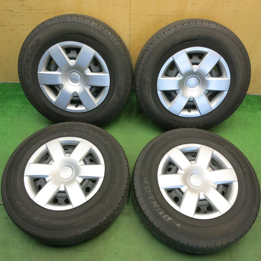 バリ溝！24年！キレイ！9.5分★トヨタ 200系 ハイエース 純正 スチール 195/80R15 107/105S ダンロップ SP175N 15インチ PCD139.7/6H★6051412HAノ