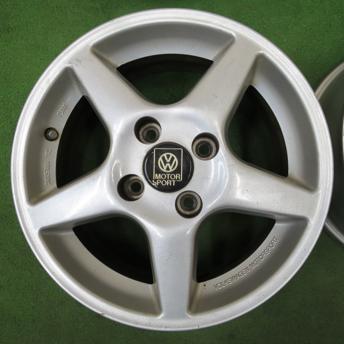 4本価格★旧車 フォルクス ワーゲン MOTOR SPORT 純正 14インチ ホイール モーター スポーツ 14×6J PCD100/4H★6032304NGホ