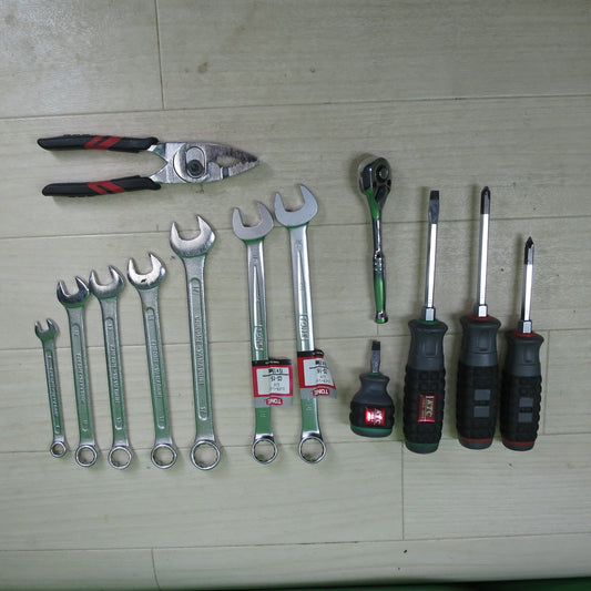 [送料無料] まとめ売り☆工具 セット TONE コンビネーションスパナ CS-15 CS-16 ラチェットハンドル TRH20 KTC ドライバー コンビネーションプライヤ PJ-150 等☆