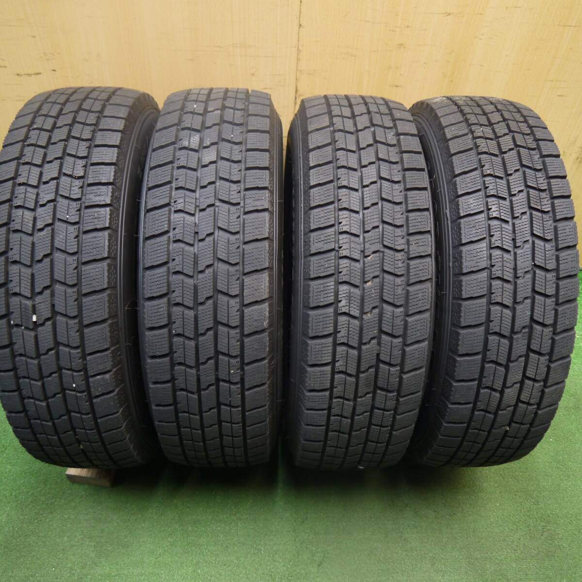バリ溝！23年！キレイ！ほぼ10分★スタッドレス 185/70R14 グッドイヤー アイスナビ7 Exceeder エクシーダー 14インチ PCD100/4H★5032410Hス