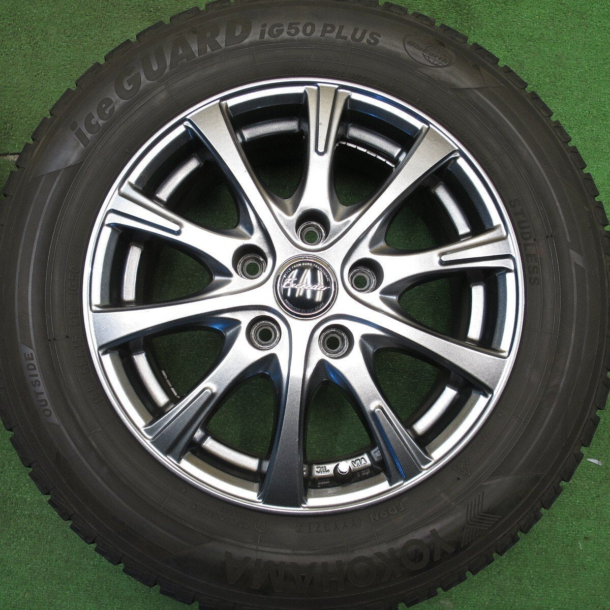 バリ溝！キレイ！8.5分★スタッドレス 195/65R15 ヨコハマ アイスガード iG50 プラス Exceeder エクシーダー 15インチ PCD114.3/5H★5031007Hス