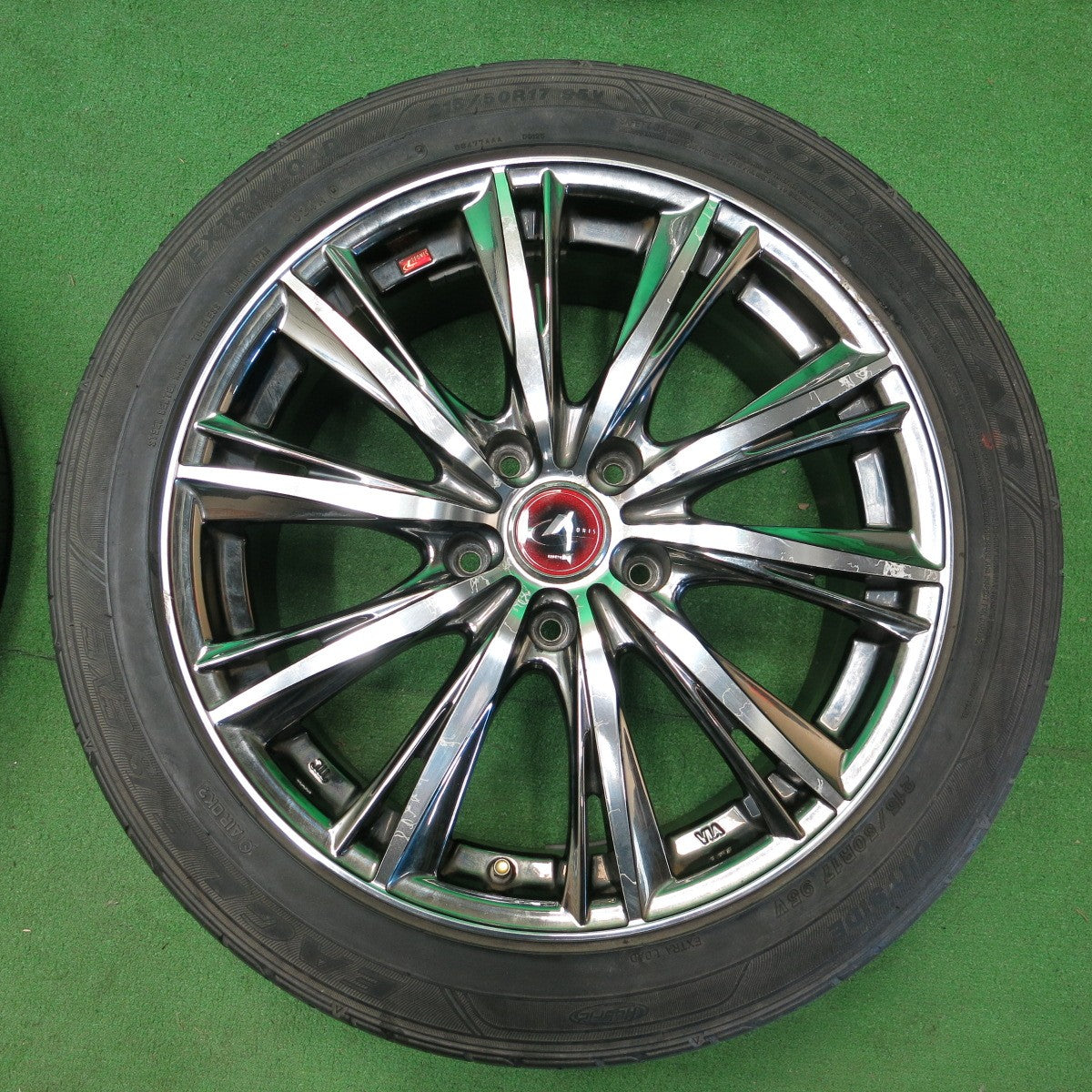 *送料無料* 4本価格★LEONIS WX weds 215/50R17 グッドイヤー イーグル LS EXE レオニス 17インチ PCD114.3/5H★4052902ナノ