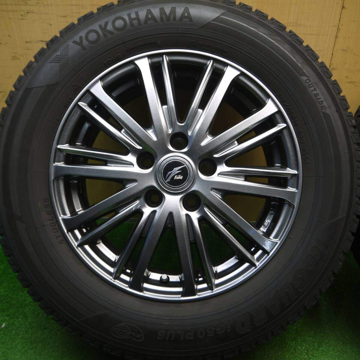バリ溝！8.5分★スタッドレス 215/65R16 ヨコハマ アイスガード iG50 プラス Fang ファング 16インチ PCD114.3/5H★5012807Hス