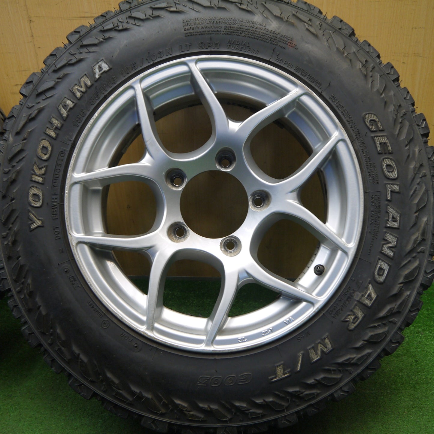 4本価格★185/85R16 105/103N 8PR ヨコハマ ジオランダー M/T G003 社外 アルミ ホイール 16インチ PCD139.7/5H★6040301Hノ