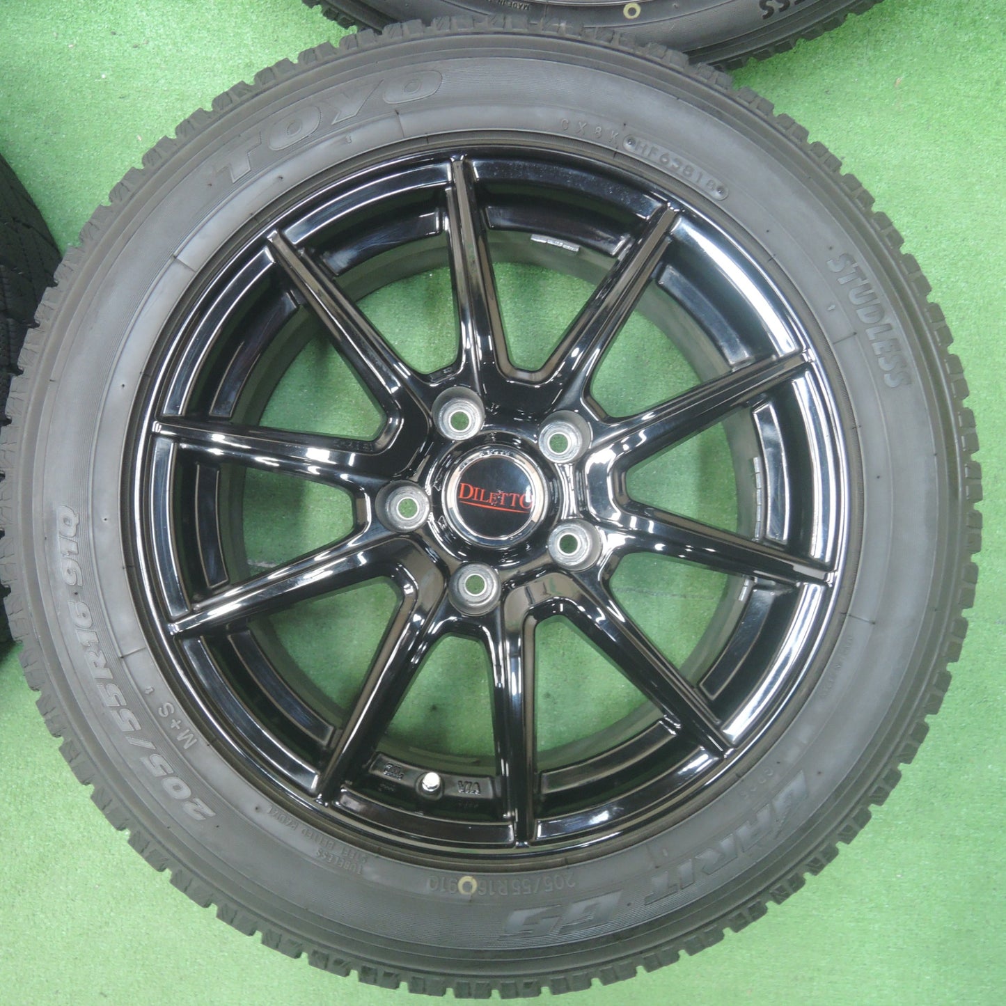 *送料無料* バリ溝！キレイ！9.5分★スタッドレス 205/55R16 トーヨー ガリット G5 DILETTO ディレット 16インチ PCD114.3/5H★4033008SYス