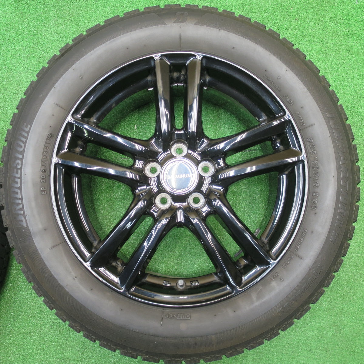 キレイ★レヴォーグ 等 205/60R16 スタッドレス ブリヂストン アイスパートナー2 BALMINUM バルミナ 16インチ PCD100/5H★5102206NJス
