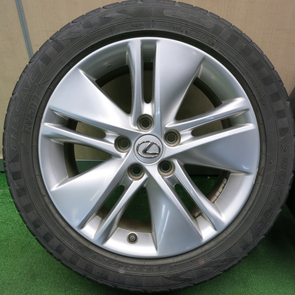 [送料無料] 4本価格★レクサス HS 純正 215/55R17 ダンロップ エナセーブ RV504 17インチ PCD114.3/5H★5012309TNノ