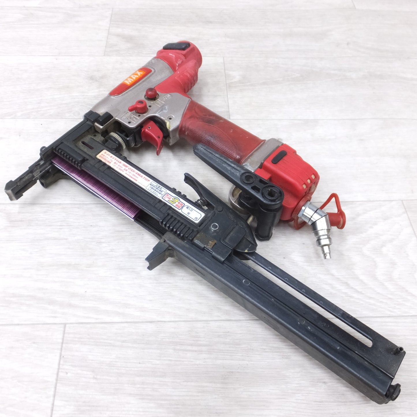 [送料無料] 付属品付き◆マックス MAX 高圧 フロア用 釘打機 スーパーネイラ 38F2 フロアタッカー 釘打ち ケース付き エア工具◆