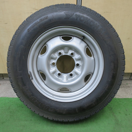 バリ溝！キレイ！9分！1本★スタッドレス 195/75R15 109/107L 12PR ヨコハマ アイスガード iG91 スチール ホイール 15インチ PCD139.7/6H★6012812ナス