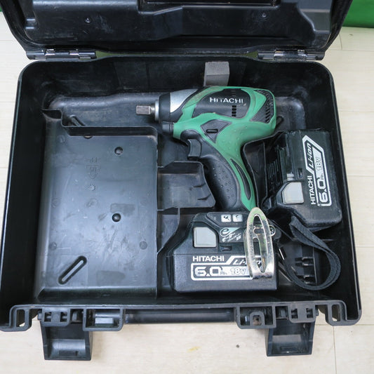 バッテリー2個付☆日立 コードレス インパクトレンチ WR18DBDL 電動 工具 充電式 18V ケース 付き HITACHI☆