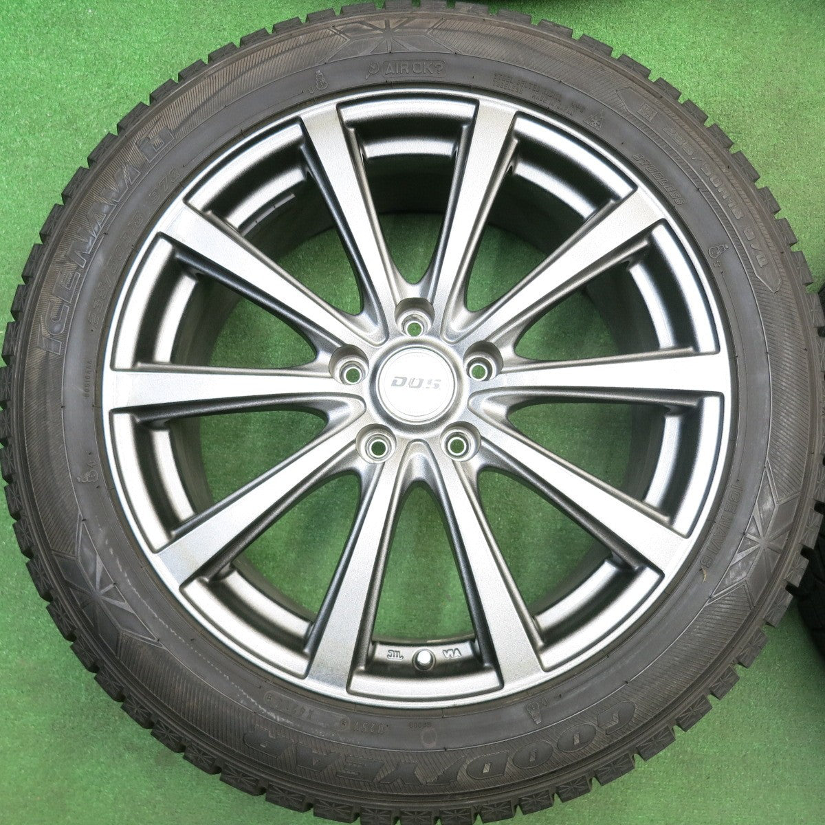 バリ溝！キレイ！9.5分以上★スタッドレス 235/50R18 グッドイヤー アイスナビ6 D.O.S. DOS 社外 アルミ 18インチ PCD114.3/5H★6012205HAス