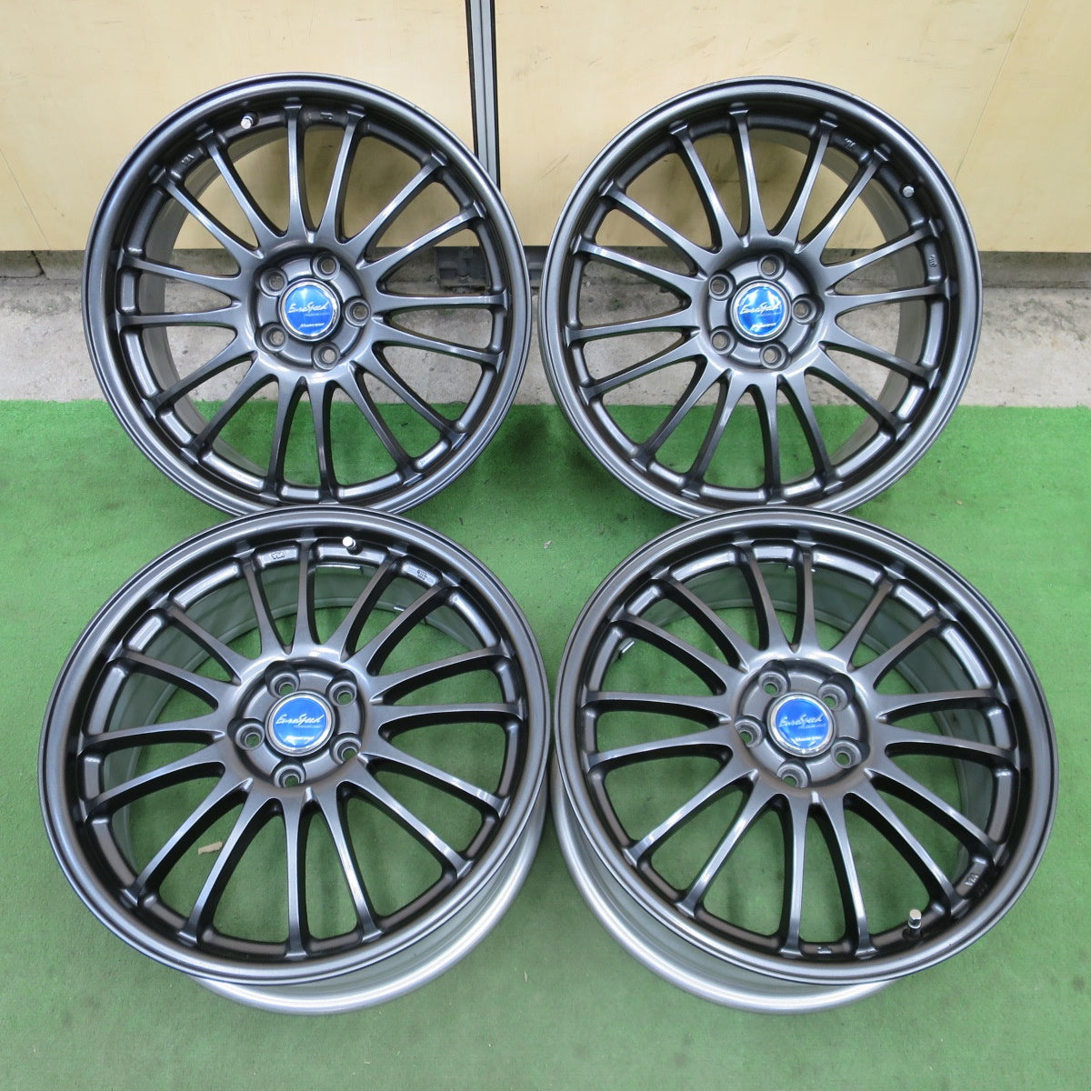 キレイ★EuroSpeed PREMIUM LIGHT MANARAY SPORT 17インチ ホイール ユーロスピード マナレイ スポーツ 17×7J PCD100/5H★6070602NGホ