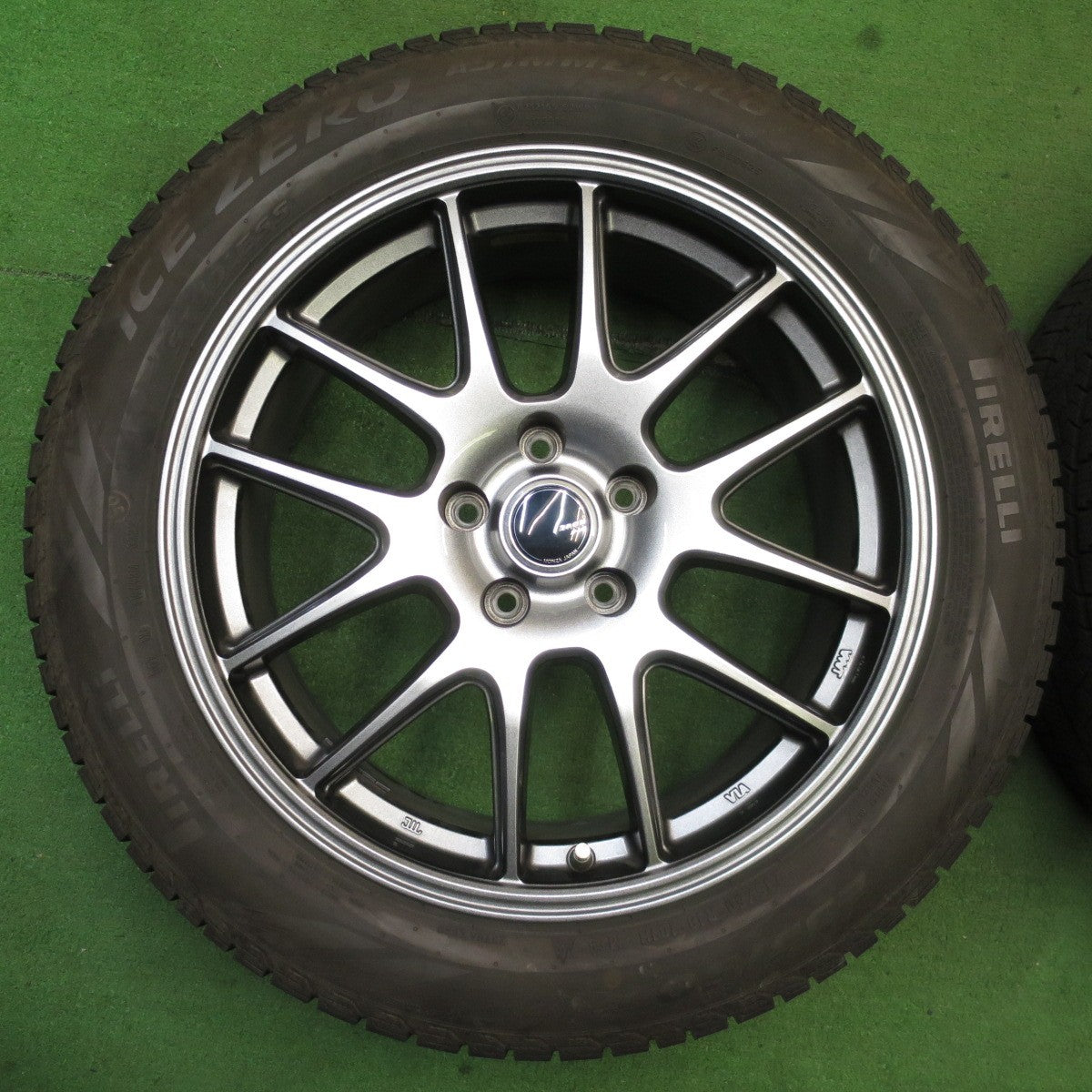 バリ溝！22年！キレイ！9分★スタッドレス 235/50R18 ピレリ アイスゼロ アシンメトリコ ZACK JP-205 MONZA ザック 18インチ PCD114.3/5H★5052502NJス