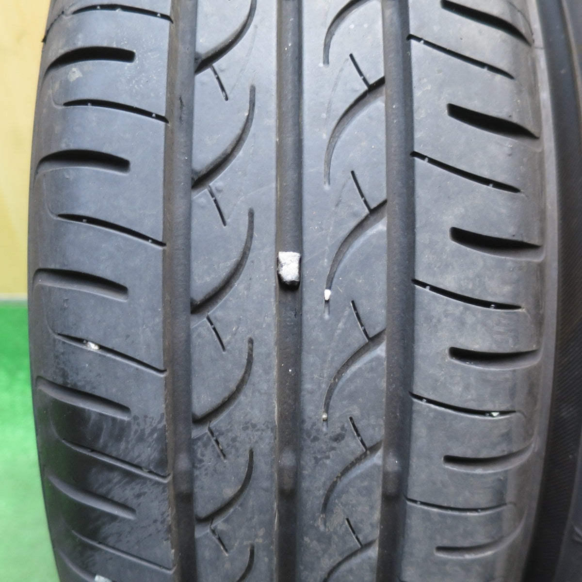 バリ溝！25年！ほぼ10分★155/65R14 ヨコハマ ブルーアース AE01 スチール ホイール 14インチ PCD100/4H★6032413NJノ