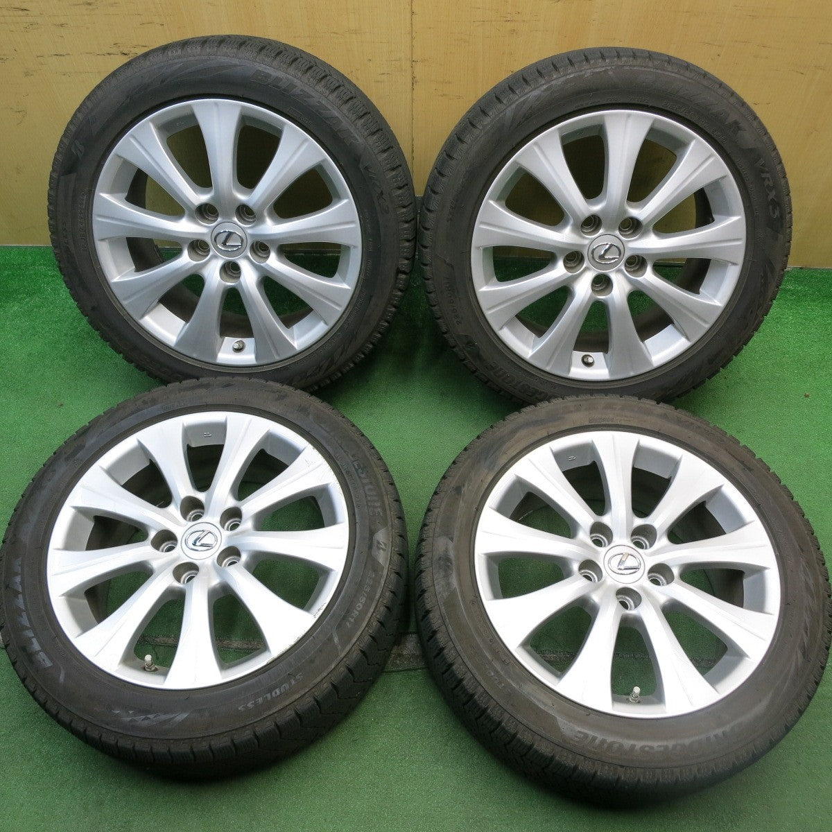 センサー付！バリ溝！21年！キレイ！8.5分★レクサス GS 純正 225/50R17 スタッドレス ブリヂストン ブリザック VRX3 VRX2 17インチ PCD114.3/5H★5070103HAス