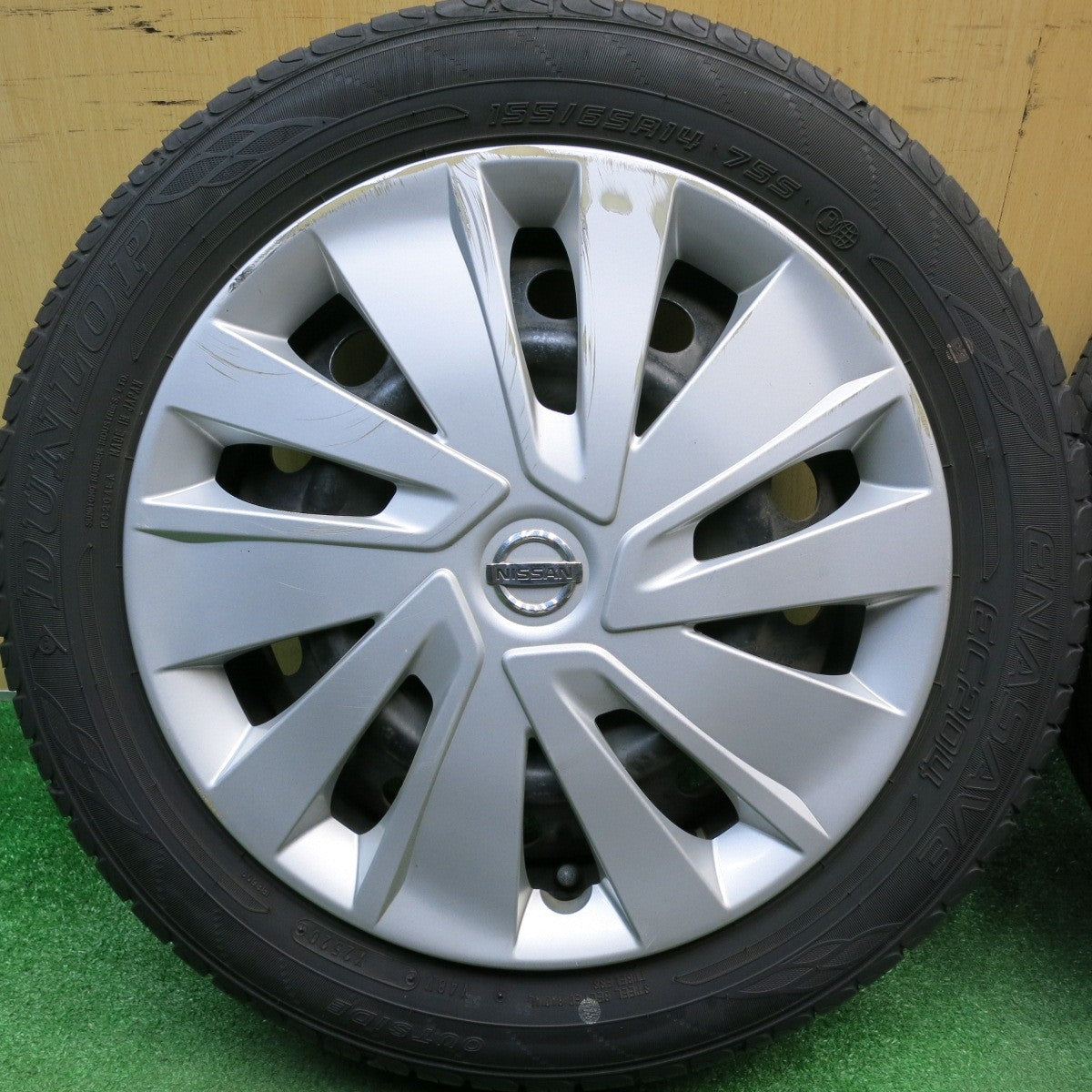 4本価格★日産 デイズ 純正 スチール 155/65R14 ダンロップ エナセーブ EC204 14インチ PCD100/4H★6032905HAノ