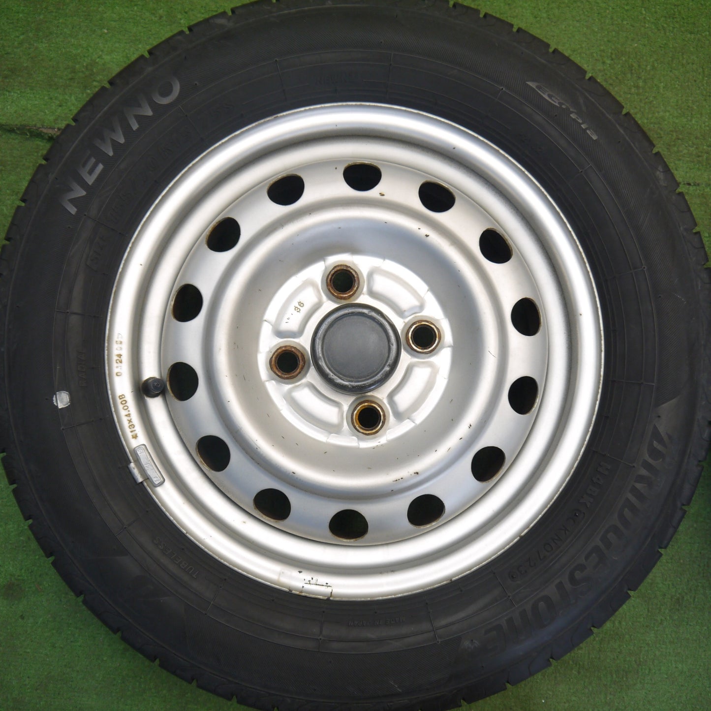 4本価格！23年★155/70R13 ブリヂストン NEWNO スチール ホイール ニューノ 13インチ PCD100/4H★6041303Hノ