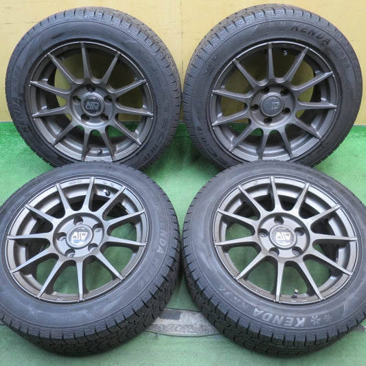 バリ溝！22年！キレイ！9.5分★BMW 等 MSW85 O・Z 205/55R16 スタッドレス ケンダ KR36 アイステック ネオ 16インチ OZ PCD120/5H★5100102NJス