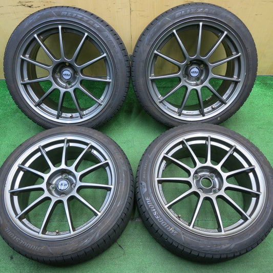 バリ溝！22年！9分★アバルト 595 ASSO Partire 205/45R17 スタッドレス ブリヂストン ブリザック VRX3 17インチ  パルティーレ PCD98/4H★5050404NJス
