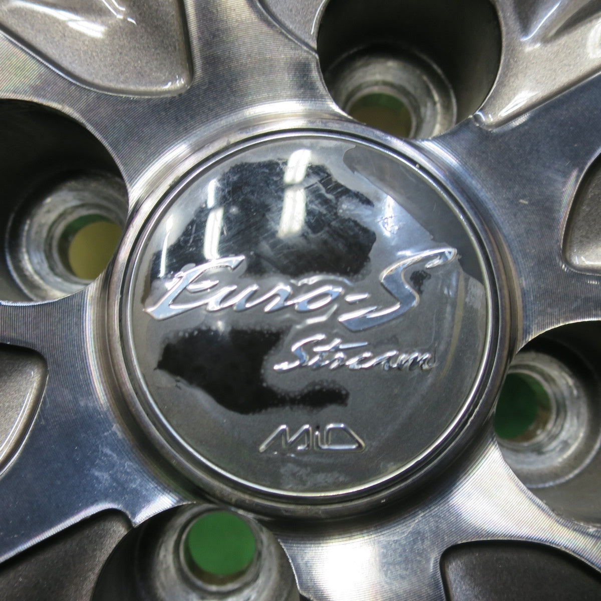 バリ溝！23年！キレイ！ほぼ10分★スタッドレス 165/70R14 ブリヂストン アイスパートナー2 Euro-S Stream MiD マルカ 14インチ PCD100/4H★5101410イス