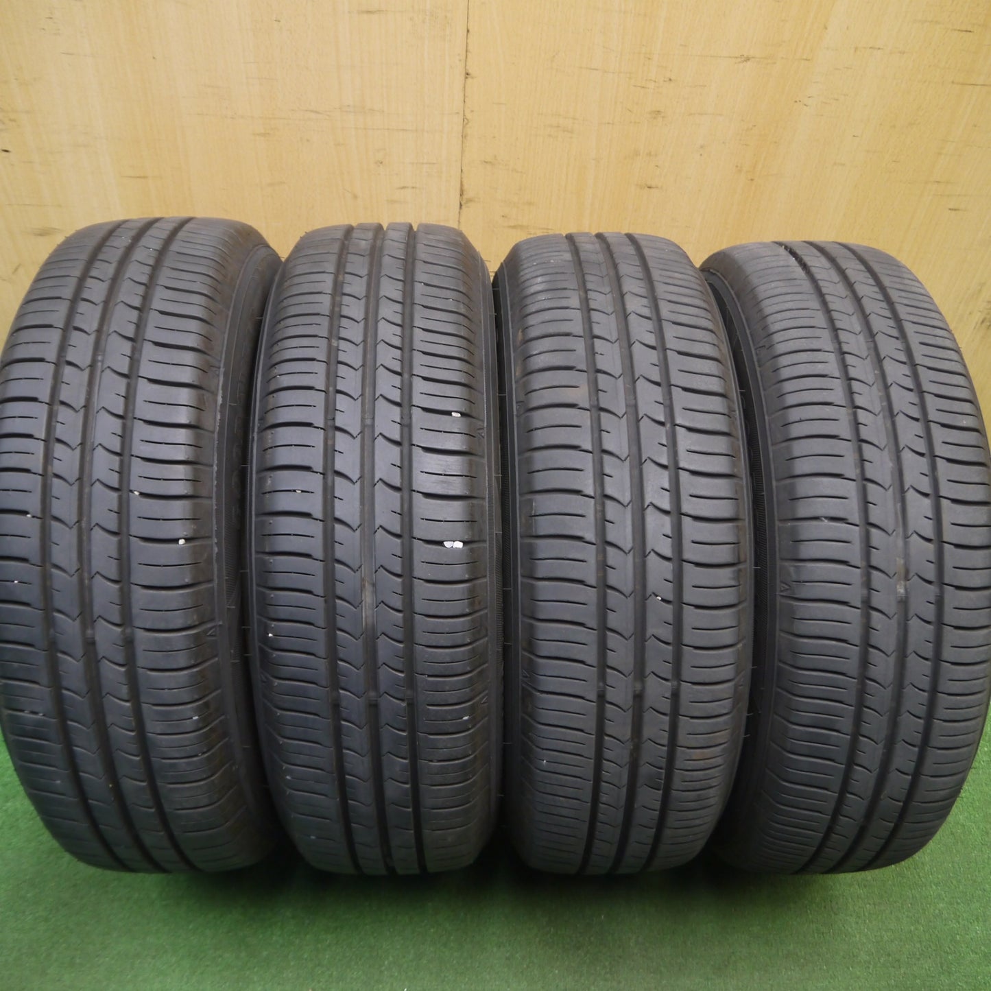 [送料無料] バリ溝！23年！9.5分★175/65R14 グッドイヤー EfficientGrip ECO hybrid Fang ファング 14インチ PCD100/4H★5020403Hノ