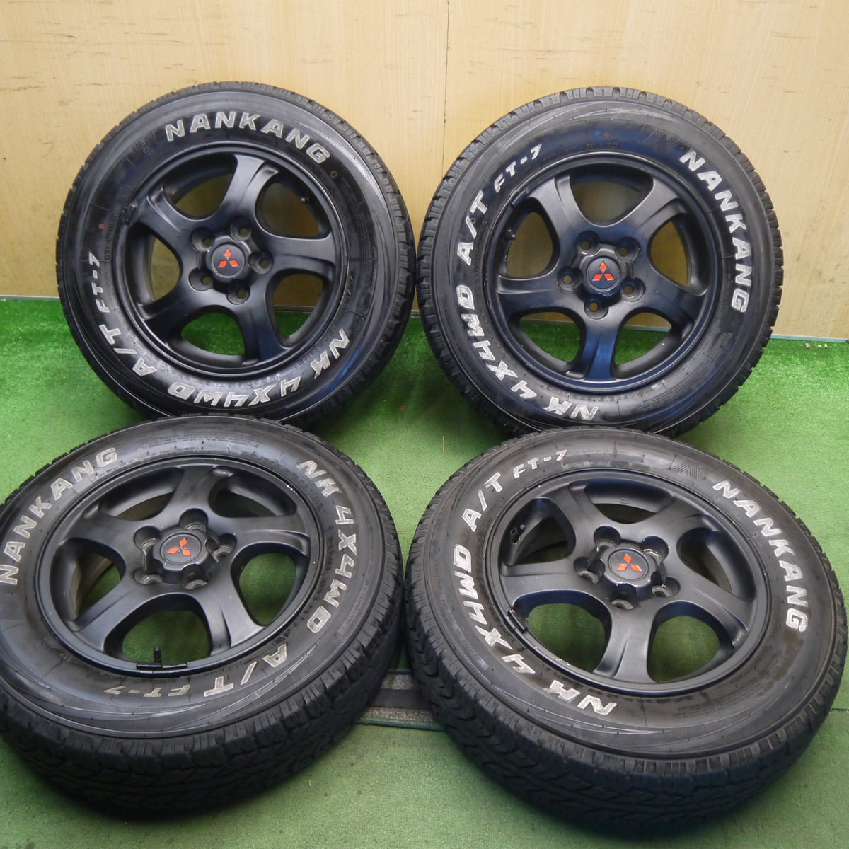 4本価格！23年◎三菱 パジェロ ミニ 純正 ENKEI 175/80R15 ナンカン NK 4X4WD A/T FT-7 エンケイ 15インチ PCD114.3/5H◎6082807Hノ